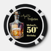 Aged to Perfection Men's 50th Whiskey Birthday  ポーカーチップ (裏面)