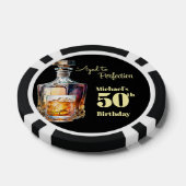 Aged to Perfection Men's 50th Whiskey Birthday  ポーカーチップ (シングル)