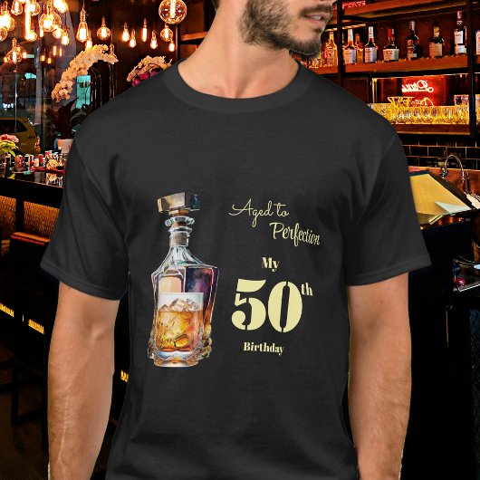 Aged to Perfection Men's 50th Whiskey Birthday  Tシャツ