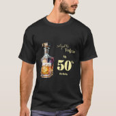 Aged to Perfection Men's 50th Whiskey Birthday  Tシャツ (正面)