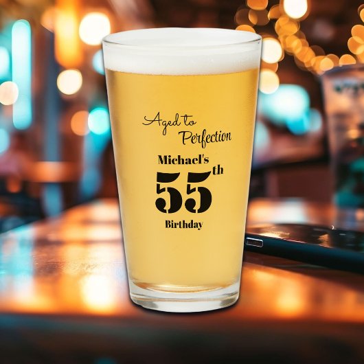 Aged to Perfection Men's 55th Birthday タンブラーグラス