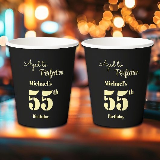 Aged to Perfection Men's 55th Birthday 紙コップ