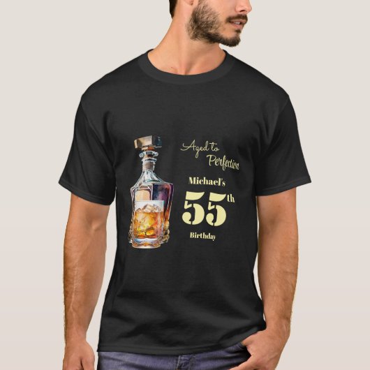 Aged to Perfection Men's 55th Guests Birthday Tシャツ (正面)