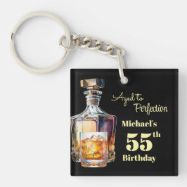 Aged to Perfection Men's 55th Whiskey Birthday  キーホルダー