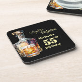 Aged to Perfection Men's 55th Whiskey Birthday  コースター (左側)
