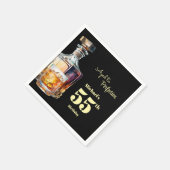 Aged to Perfection Men's 55th Whiskey Birthday  スタンダードカクテルナプキン (角)