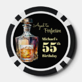 Aged to Perfection Men's 55th Whiskey Birthday  ポーカーチップ (裏面)