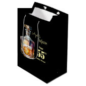Aged to Perfection Men's 55th Whiskey Birthday  ミディアムペーパーバッグ (正面アングル)