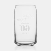 Aged to Perfection Men's 60th Birthday ガラス缶 (裏面)