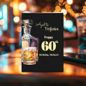 Aged to Perfection Men's 60th Whiskey Birthday  カード