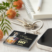 Aged to Perfection Men's 60th Whiskey Birthday  キーホルダー (正面右)