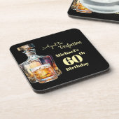 Aged to Perfection Men's 60th Whiskey Birthday コースター (左側)