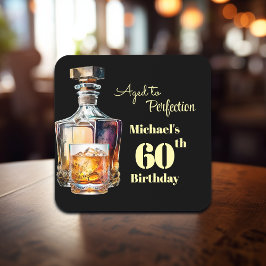 Aged to Perfection Men's 60th Whiskey Birthday  コースター