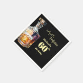 Aged to Perfection Men's 60th Whiskey Birthday  スタンダードカクテルナプキン (角)