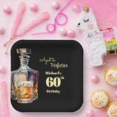 Aged to Perfection Men's 60th Whiskey Birthday  ペーパープレート (パーティー)