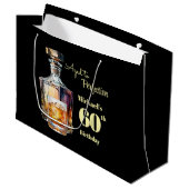 Aged to Perfection Men's 60th Whiskey Birthday  ラージペーパーバッグ (正面アングル)