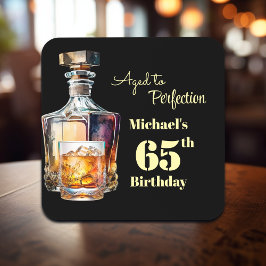 Aged to Perfection Men's 65th Whiskey Birthday  コースター
