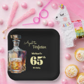 Aged to Perfection Men's 65th Whiskey Birthday  ペーパープレート (パーティー)