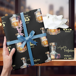 Aged to Perfection Men's 65th Whiskey Birthday  ラッピングペーパー