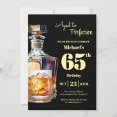 Aged to Perfection Men's 65th Whiskey Birthday  招待状 (正面)