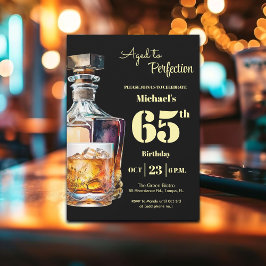 Aged to Perfection Men's 65th Whiskey Birthday  招待状