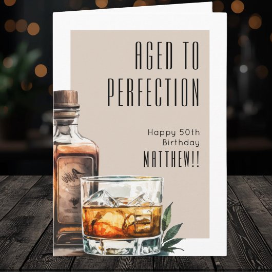 Aged To Perfection Men's Birthday カード