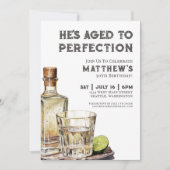 Aged To Perfection Men's Birthday Party 招待状 (正面)