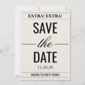 Aged To Perfection Photo Newspaper Birthday 招待状 (裏面)