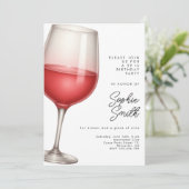 Aged to perfection red wine birthday party  招待状 (スタンド正面)