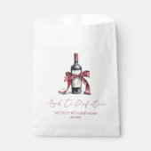 Aged To Perfection Red Wine Bow Birthday Party フェイバーバッグ (正面)