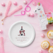 Aged To Perfection Red Wine Bow Birthday Party ペーパープレート (パーティー)