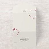 Aged to Perfection Stains Wine Tasting Party Gold オールインワン招待状 (外側)