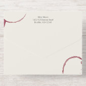 Aged to Perfection Stains Wine Tasting Party Gold オールインワン招待状 (背面)