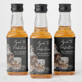 Aged To Perfection Whiskey Men's Birthday Party リキュールボトルラベル (ボトル)