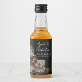 Aged To Perfection Whiskey Men's Birthday Party リキュールボトルラベル (正面)
