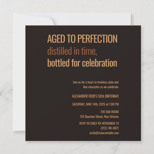 Aged to Perfection | Whisky Birthday (正面)