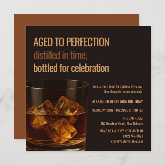 Aged to Perfection | Whisky Birthday (正面/裏面)