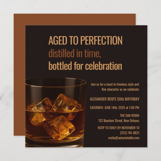 Aged to Perfection | Whisky Birthday (正面/裏面)