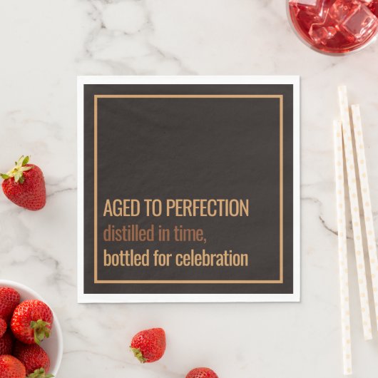 Aged to Perfection | Whisky Birthday スタンダードランチョンナプキン (インサイチュ)