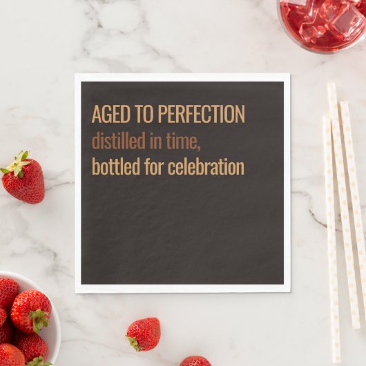 Aged to Perfection | Whisky Birthday スタンダードランチョンナプキン (インサイチュ)