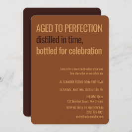 Aged to Perfection | Whisky Birthday 招待状