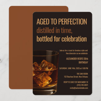 Aged to Perfection | Whisky Birthday 招待状