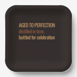 Aged to Perfection Whisky Birthday Celebration ペーパープレート