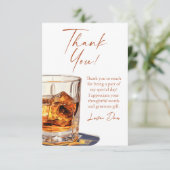 Aged To Perfection Whisky Glass Birthday Party サンキューカード (スタンド正面)