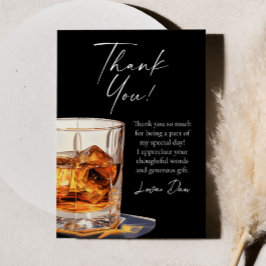 Aged To Perfection Whisky Glass Birthday Party サンキューカード