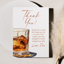 Aged To Perfection Whisky Glass Birthday Party サンキューカード