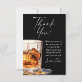 Aged To Perfection Whisky Glass Birthday Party サンキューカード (正面)