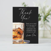 Aged To Perfection Whisky Glass Birthday Party サンキューカード (スタンド正面)
