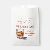 Aged To Perfection Whisky Glass Birthday Party フェイバーバッグ (正面)