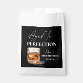 Aged To Perfection Whisky Glass Birthday Party フェイバーバッグ (正面)